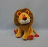 Promotional cheap custom logo plush sitting lion stuffed toy for children gift