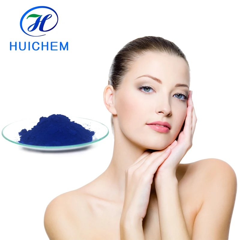 
Skin repair peptide GHK-Cu CAS 89030-95-5 blue copper peptide powder 