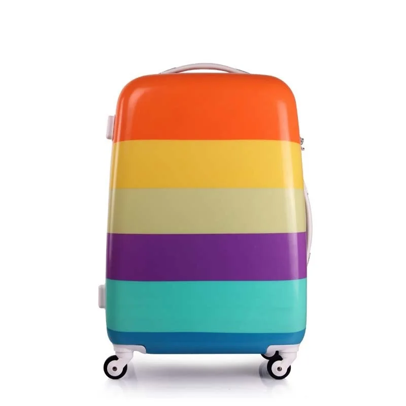 striped carry on luggage