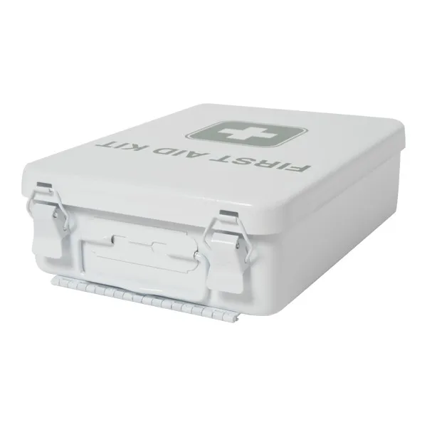 Hot Selling Kf082 First Aid Kit Case Small White Metal Empty First Aid