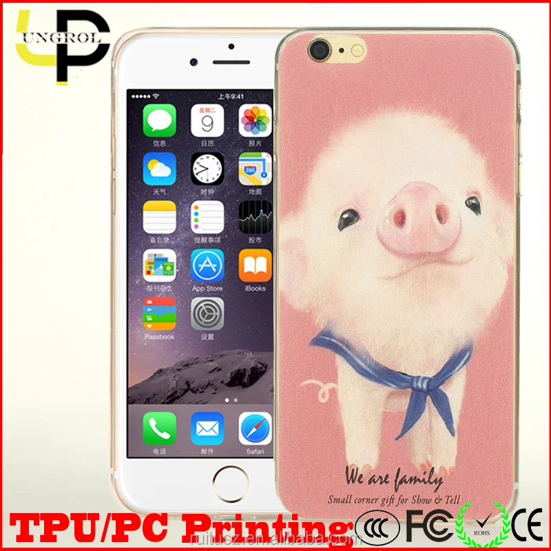 sweat animals printed machine phone case printing for S6 edge+