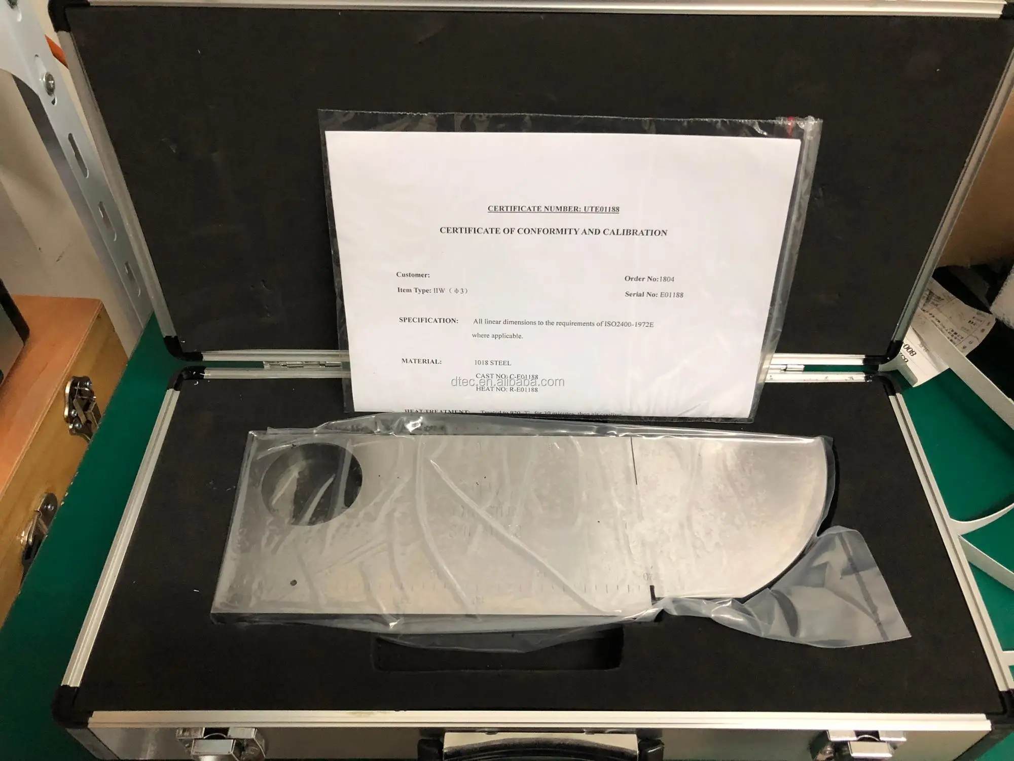 DTEC V1 Ultrasonic Calibration Block, UT block ,Calibration block, V1