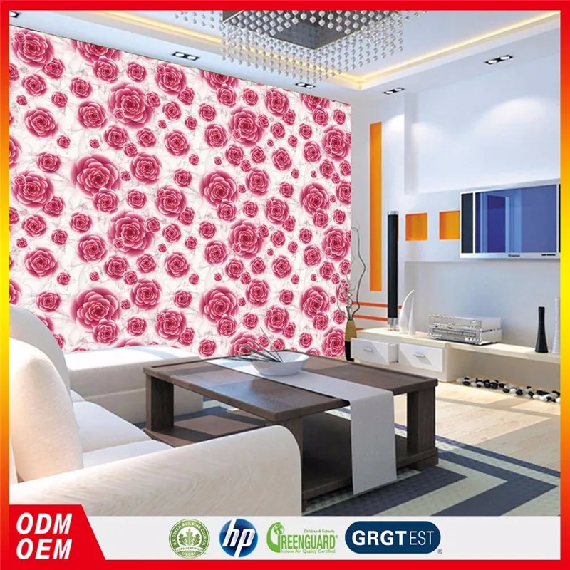 Pattern Flower Wallpaper Beauty Pink Rose Flower Bedroom Wallpaper