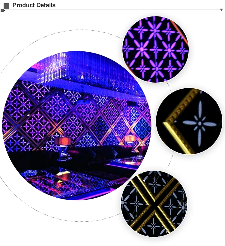 Wall coating panel/ Light up glass wall decoration