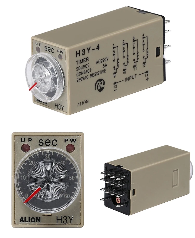 Alion H3y4 Ondelay Miniature Time Limit Relay Timer,Time Delay Relay