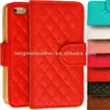 For Apple iPhone 5 Color Conversion Kit, Leather Quilted Flip Stand Stitched Wallet Case Cover For Apple iPhone 5 5S