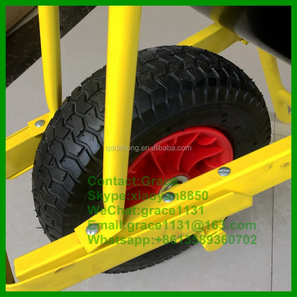 110l Heavy Duty Big Deep Tray Plastic Wheelbarrow With 6.508 Wheel