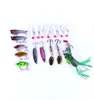 Hot sell 18pieces fishing lure set Frog round head lead jig soft lure Spoon hard plastic VIBE lure fishing set box005