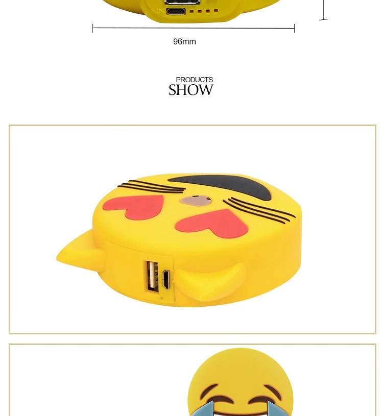 New Arrival Emoji 2600mah Power Bank, Portable Power Bank 2600mah colorfully Cartoon - ANKUX.COM
