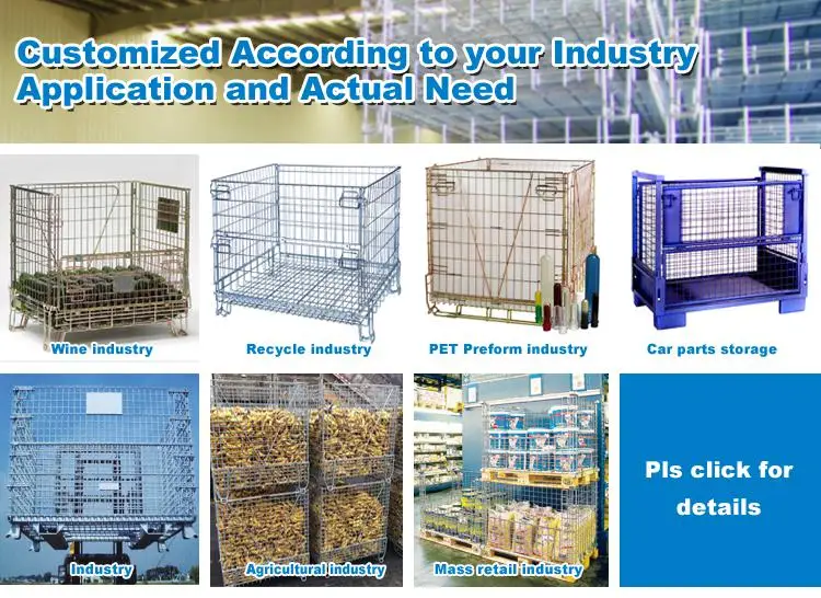 Heavy duty large foldable metal storage wire mesh containers.jpg