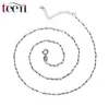 Teemi Alibaba Gold Supplier Wholesale Fashion Women Necklaces Thin 925 Solid Silver Chain