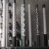Laser cutting round stainless steel lighting pole 3m garden lamp post