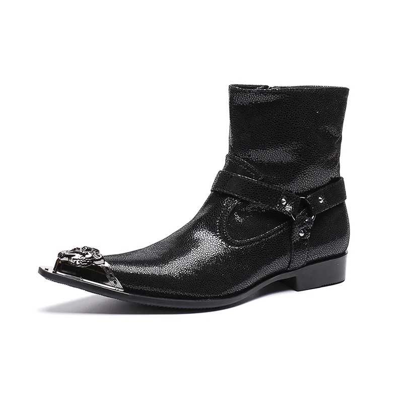 black dress shoes boots