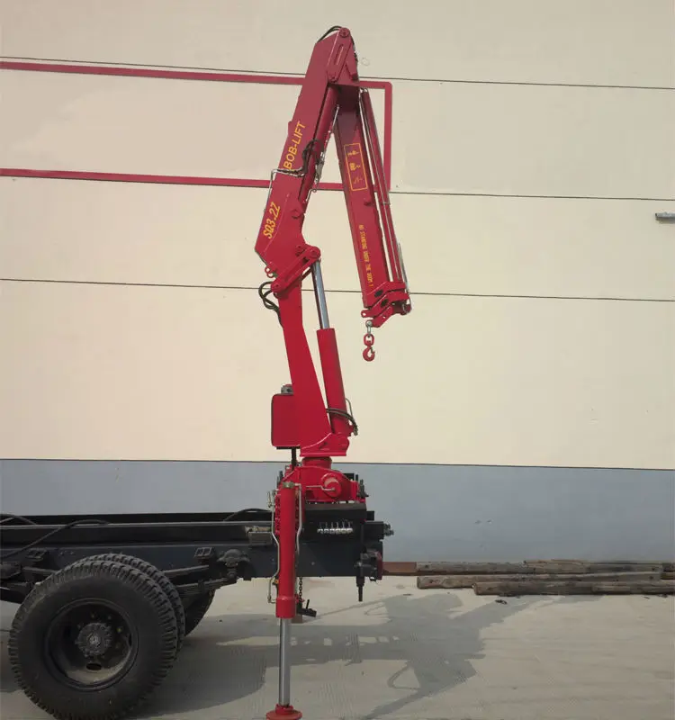 Electric 3.2 Ton Mini Hydraulic Truck Loader Crane Truck Mounted Crane ...