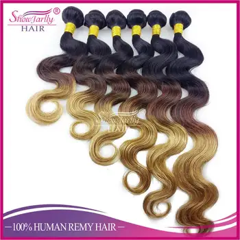 Wholesale Hair Bundle Indian Ombre Hair Extension 3 Tone 1b 33 27