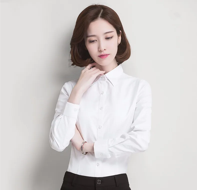 Woman Blouse White Business Blouse For Office Lady Formal Blouse - Buy ...