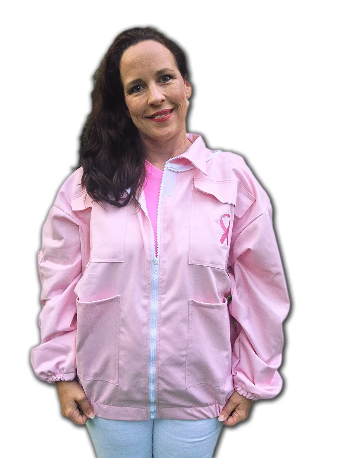 Womens Breast Cancer Awareness Beekeeping Jacket (Large)