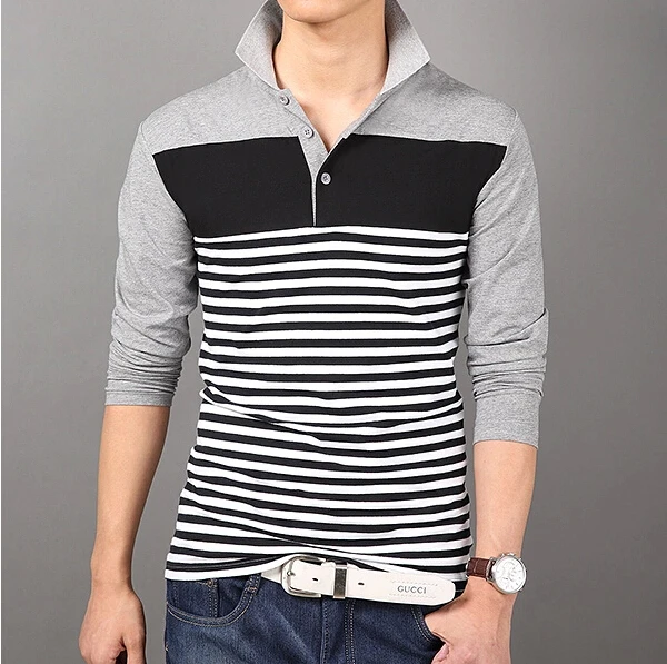 polo striped long sleeve shirt