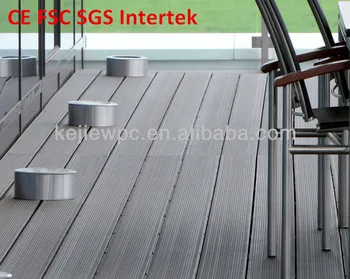 Black Hollow Wpc Floor For Outside Waterproof Balcony Flooring