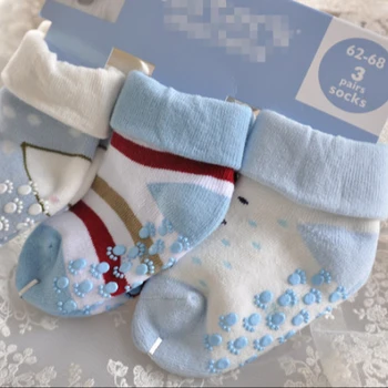 New Cotton Warm Baby Cartoon Print Socks Non Slip Thick Socks For