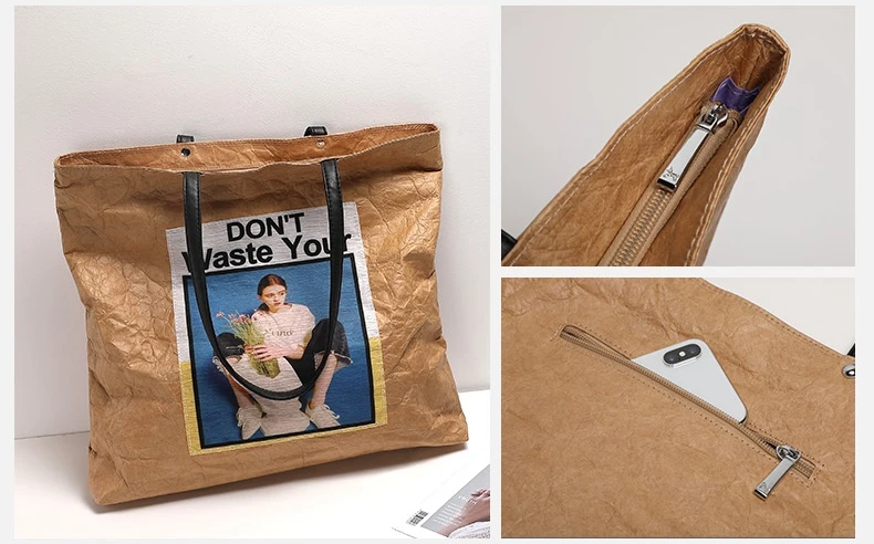 High quality new style foldable and tear resistant strong durable eco friendly breathable tyvek tote shopping bag