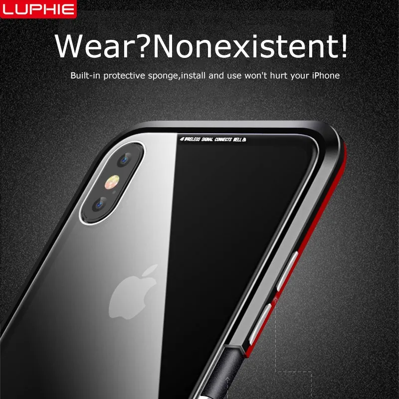 Luphie For Apple iPhone Xs Xr Max X Aluminum Metal Bumper Shockproof Case  Cover