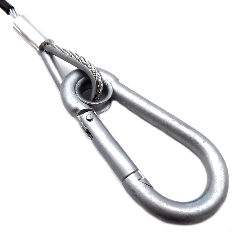 Industrial Heavy Duty Hook Carabiner Linked Through Stainless Steel