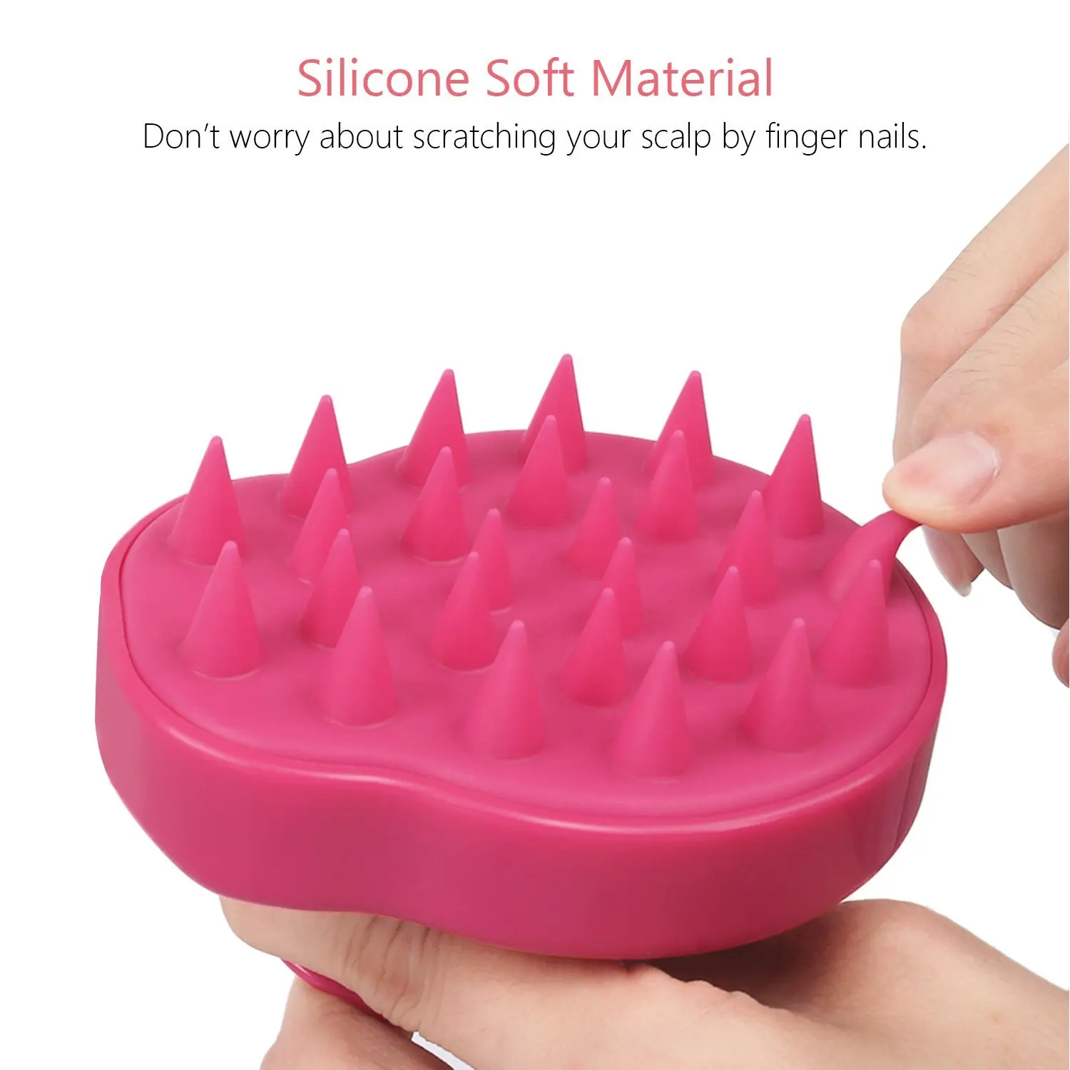 Multipurpose Antibacterial Silicone Washing Hair Brush Massage Brush ...