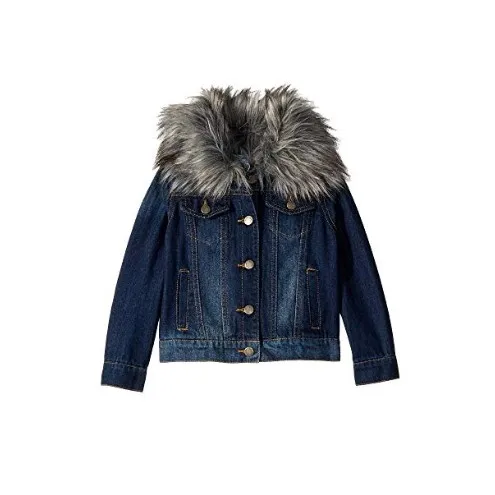 kids jean jacket with fur