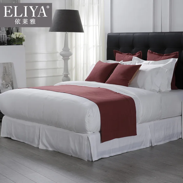 Hotel Used White Cotton Twin Bed Fitted Sheets Made In China,Hotel Bed