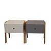 Hot Sale Solid Wood Bedroom Furniture Black Bedside Tables