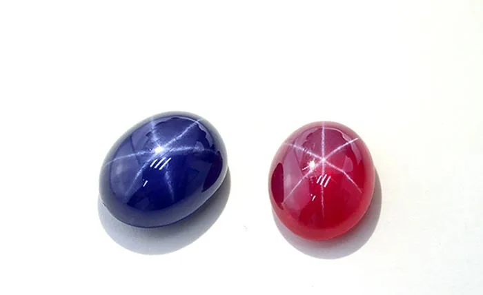 Large Oval Created Star Ruby/ Sapphire Bead 6x8-10x12mm For Diy Jewelry