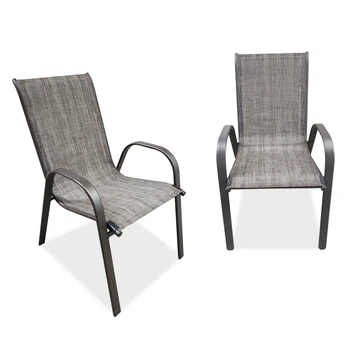 Outdoor Sling Textilener Stacking Stackable Dining Chairs Hampton