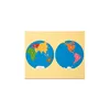 Montessori Geography Teaching Wooden Puzzle World Map