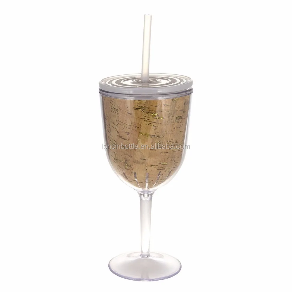 plastic wine glass with lid