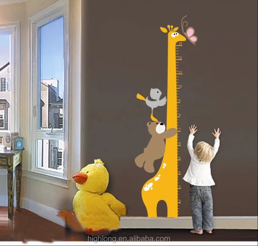 Giraffe Wall Decal Growth Chart