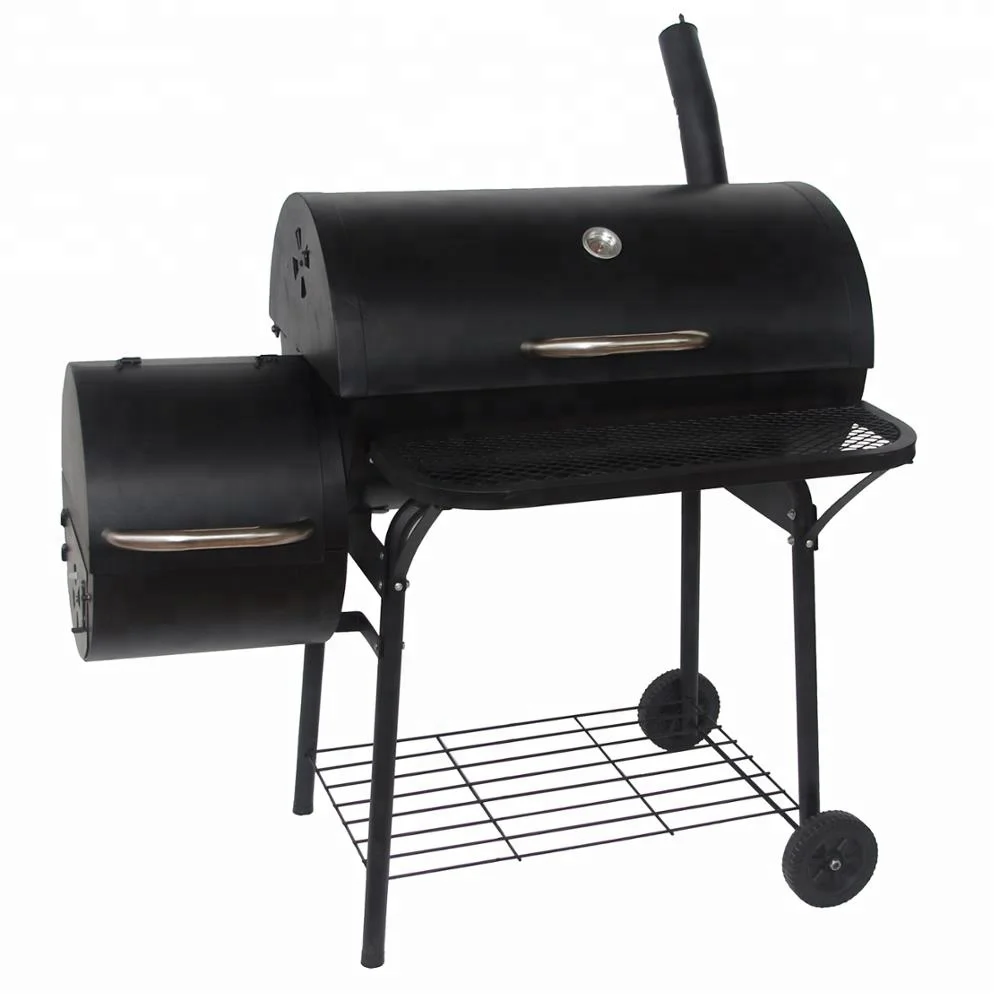 Double Barrel Charcoal Barbecue Grill Design Outdoor Offset Heavy Duty Bbq Smoker Buy Double