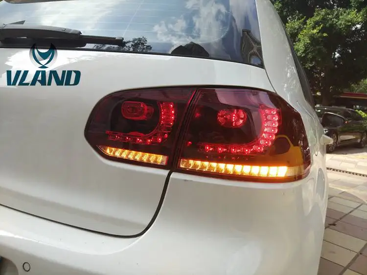 Vland Factory Car Taillights For Golf Mk6 2008 2009 2011 2012 2013 Full-LED Tail Lights For Golf6 Plug And Play