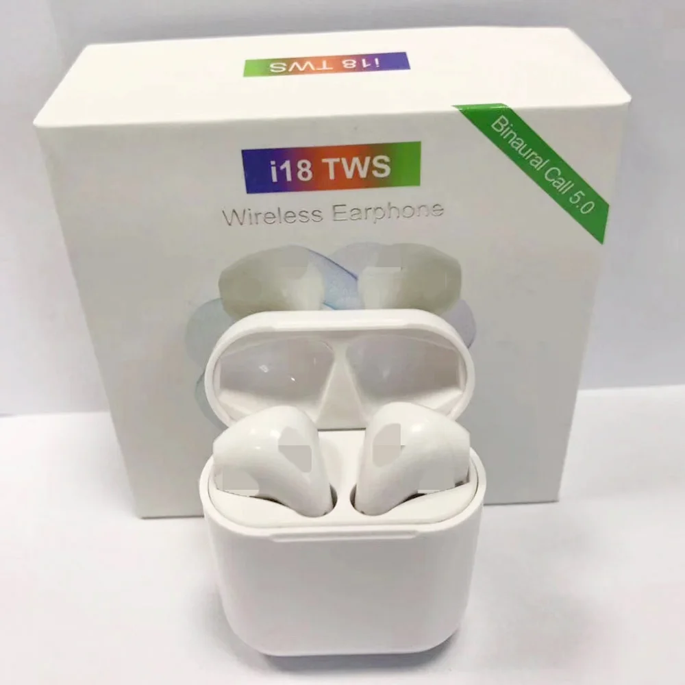 i18 tws 无线耳塞触摸控制自动电源支持 siri bt 5.0 蓝牙耳机耳机