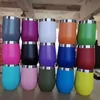 12oz Vacuum Insulated Double Wall Stainless Steel Tumbler Wine Glasses Cup Coffee Mugs Wine Tumbler Custom Laser Logo Silkscreen