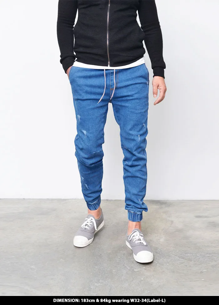 cuffed jogger jeans