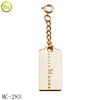 Topwin made your own logo metal key chain label golden necklace pet dog tag