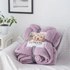 100 Polyester Cream Color Airline Polar Faux Fleece Fabric Blanket Promotion