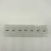 Portable one-week large-capacity kit 7 grid seven-grid box with transparent long strip small pill box