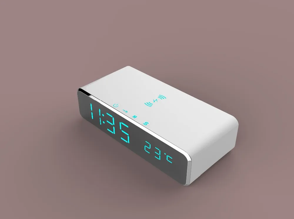3 in 1 portable temperature display travel clock qi wireless charger - ANKUX.COM