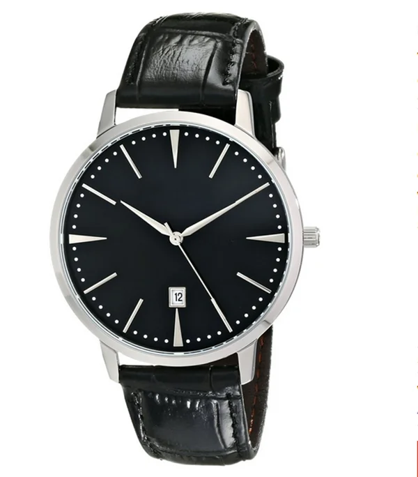 Genuine Leather Strap Stainless Steel Face Watch - Buy Genuine Leather ...