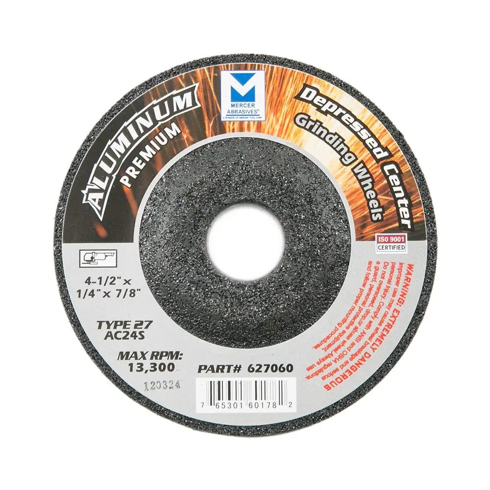 Mercer Industries 623560 Type 27 All Metals Grinding Wheel 10 Pack 7 x 1//4 x 5//8-11 Single Grit