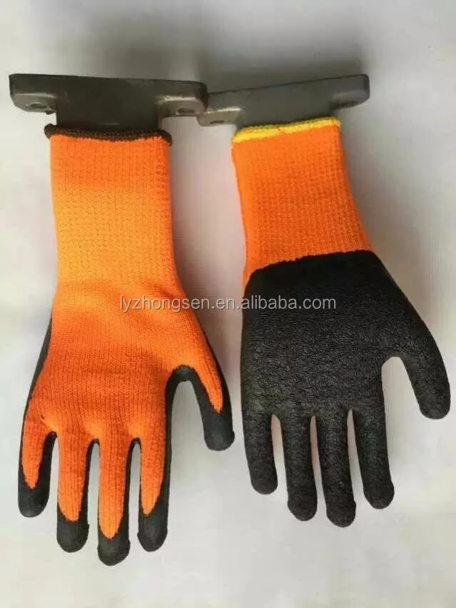 Thailand Natural Cotton Lined Rubber Gloves Working Gloves Latex Glove