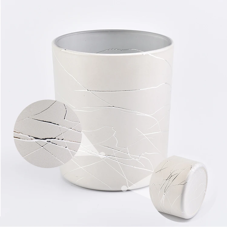 Customized electroplating glass candle jars for home decoration