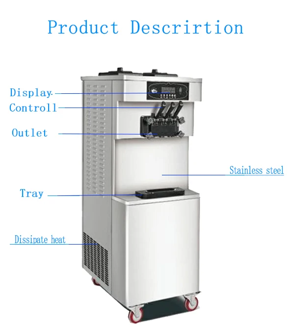 HANKER GROUP, DIGUO HOLDING Turbine soft ice cream machine with pre-cooling function